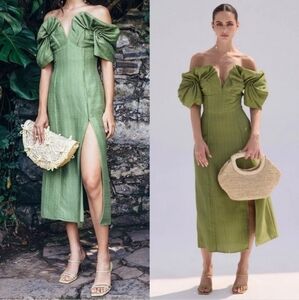 Cult Gaia Muna dress in Palm Green
